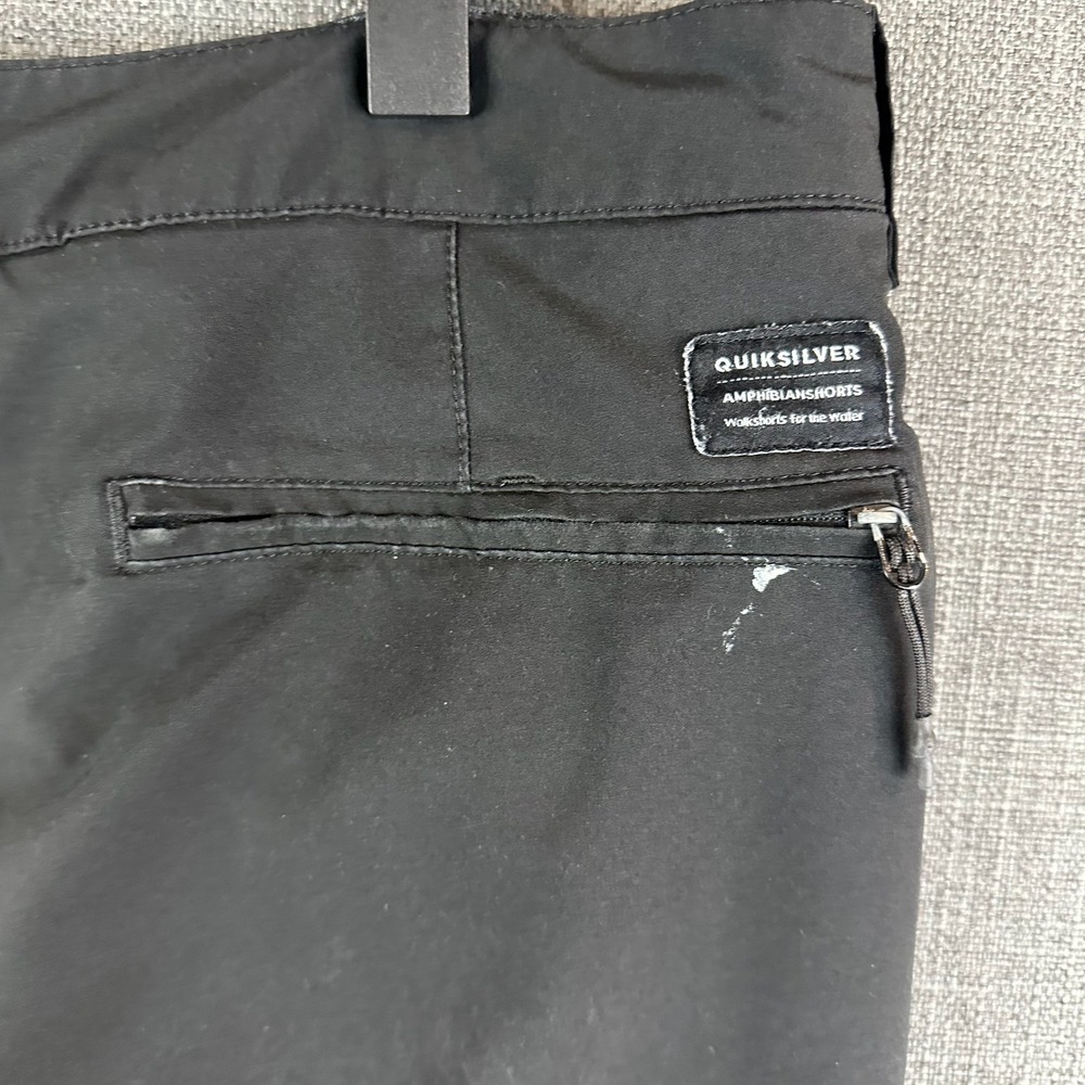 Quiksilver Amphibian Shorts Black 4 Way Stretch‎ Walkshorts Mens Size 34 - Picture 5 of 10